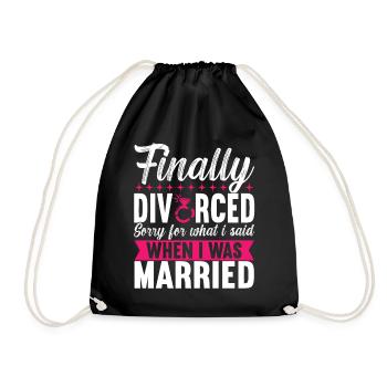 Divorce Divorced - Drawstring Bag - black - Front