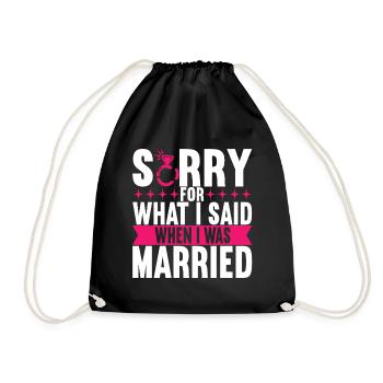 Divorce Divorced - Drawstring Bag - black - Front
