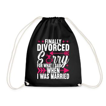 Divorce Divorced - Drawstring Bag - black - Front