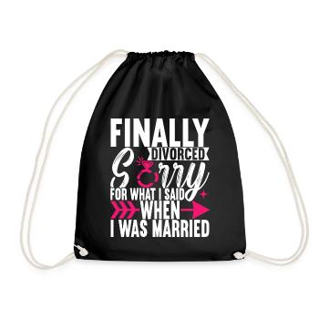 Divorce Divorced - Drawstring Bag - black - Front