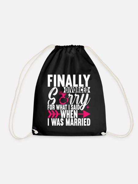 Divorce Divorced - Drawstring Bag - black