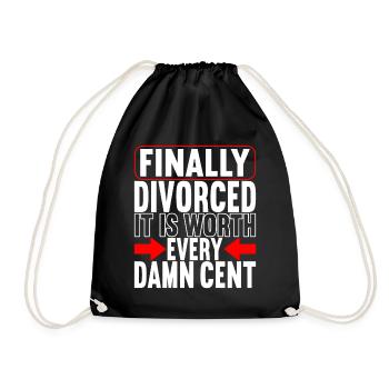 Divorce Divorced - Drawstring Bag - black - Front