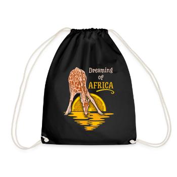 Afrique girafe, coucher de soleil, Afrique dicton - Sac de sport léger - noir - Devant
