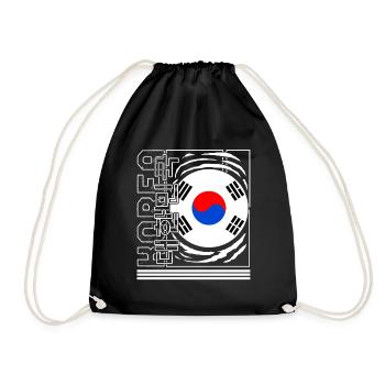 Korea Shirt, 대한민국 Dae Han Min Guk Republic Of - Turnbeutel - Schwarz - Vorne