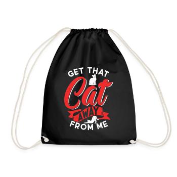 Take the cat away from me puppy dog lover - Drawstring Bag - black - Front