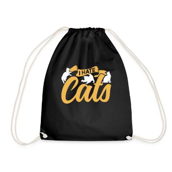 Je déteste Cat Lover Dog Animal Puppy - Sac de sport léger - noir - Devant