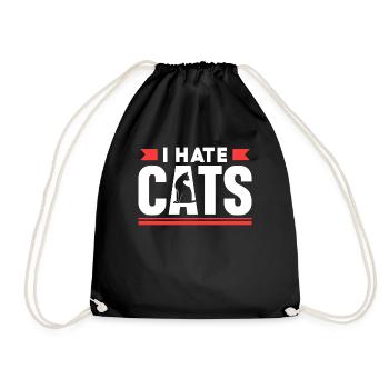 Je déteste l’amoureux des chats chiot chien animal - Sac de sport léger - noir - Devant