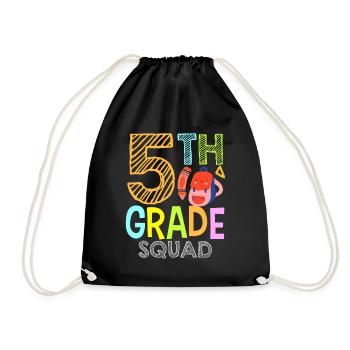 5 Class Team Fifth Grade School - Drawstring Bag - black - Front