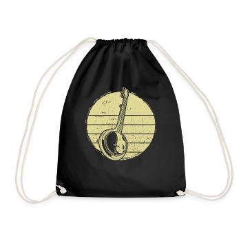 Banjo Banjospieler Banjoist - Turnbeutel - Schwarz - Vorne