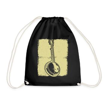 Banjo Banjospieler Banjoist - Turnbeutel - Schwarz - Vorne