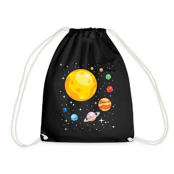 Système solaire pour étudiant en astronomie - Sac de sport léger - noir - Devant
