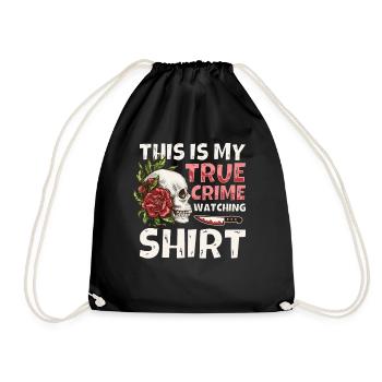 True Crime Junkie - Turnbeutel - Schwarz - Vorne