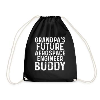 Grandpa's Future Aerospace Engineer Buddy Aerospac - Turnbeutel - Schwarz - Vorne