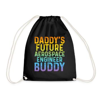 Daddy's Future Aerospace Engineer - Aerospace Engi - Turnbeutel - Schwarz - Vorne