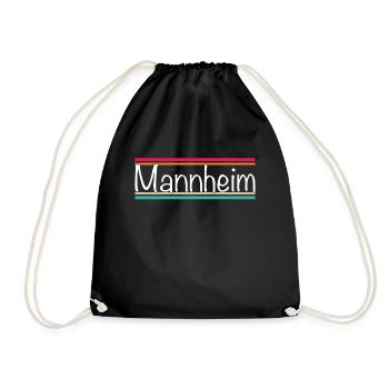 Mannheim - Turnbeutel - Schwarz - Vorne