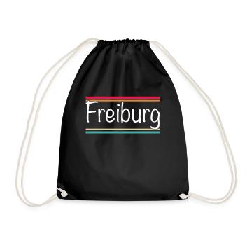 Freiburg - Turnbeutel - Schwarz - Vorne