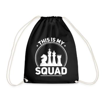 Chess Chess Players Tournament for Clever Minds - Drawstring Bag - black - Front