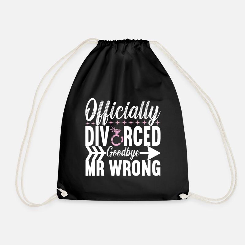 Divorce Divorced - Drawstring Bag - black