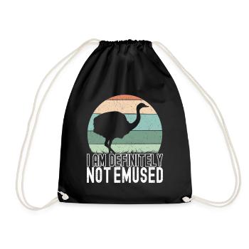Emu Strauss - Drawstring Bag - black - Front