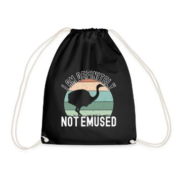 Emu Strauss - Drawstring Bag - black - Front