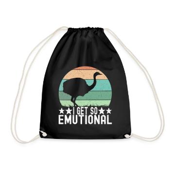 Emu Strauss - Drawstring Bag - black - Front