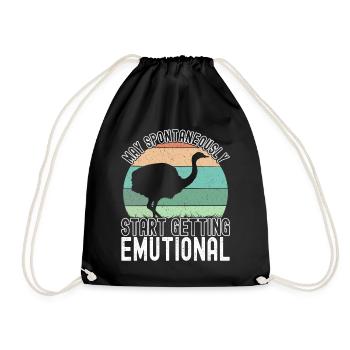 Emu Strauss - Drawstring Bag - black - Front