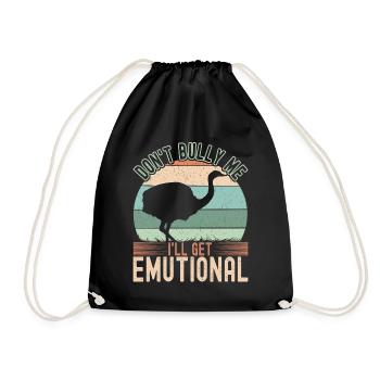 Emu Strauss - Drawstring Bag - black - Front