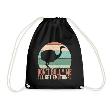 Emu Strauss - Drawstring Bag - black - Front
