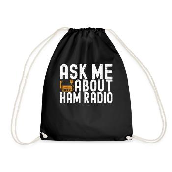 Ham Radio Ham Radio Operator - Drawstring Bag - black - Front