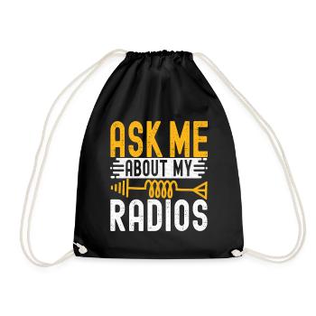 Ham Radio Ham Radio Operator - Drawstring Bag - black - Front