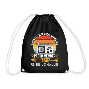 Ham Radio Ham Radio Operator - Drawstring Bag - black - Front