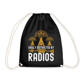 Ham Radio Ham Funker - Turnbeutel - Schwarz - Vorne