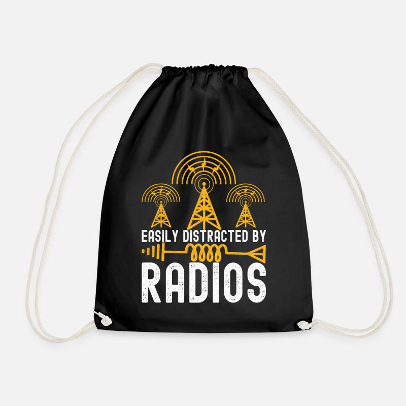 Ham Radio Ham Radio Operator - Drawstring Bag - black