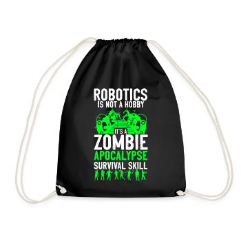 Robot Robotics Engineer Vintage - Turnbeutel - Schwarz - Vorne