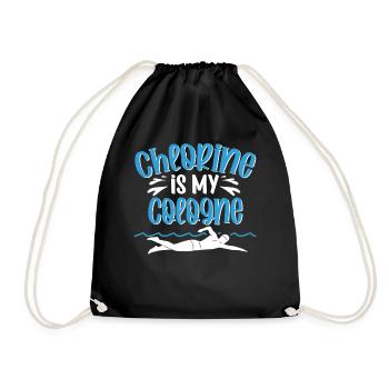 Chlorine Is My Cologne Swimming Sport Pool - Drawstring Bag - black - Front