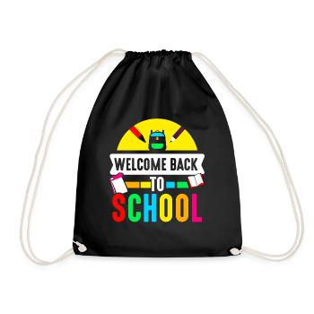 Welcome back to school Teachers Back to school - Drawstring Bag - black - Front
