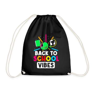 Back to School Vibes Back to School Back to School - Drawstring Bag - black - Front