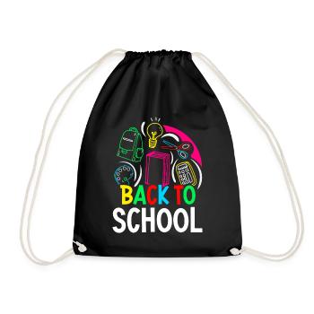 Back to School Back to School Back to School Teacher - Drawstring Bag - black - Front