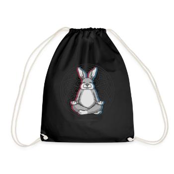 Yoga Rabbit Rabbit Yoga - Drawstring Bag - black - Front
