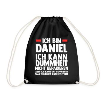 Daniel - Turnbeutel - Schwarz - Vorne