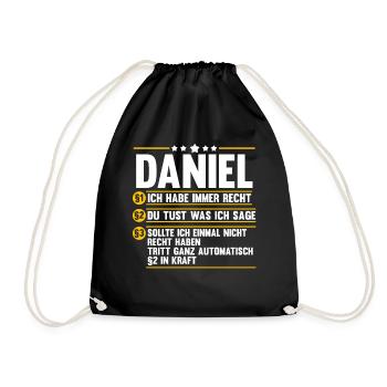 Daniel - Turnbeutel - Schwarz - Vorne