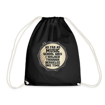 Snare Drum As Far As Music School Percussion Drums - Drawstring Bag - black - Front