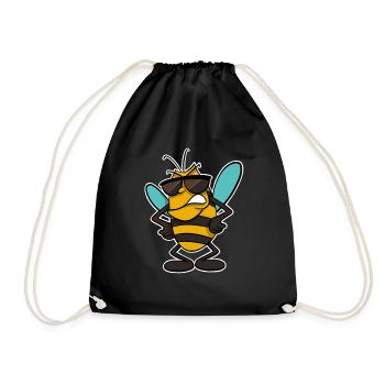 Abeille - Sac de sport léger - noir - Devant