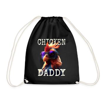 Poulet Papa Poulets Fête des pères Volaille Éleveur Coq - Sac de sport léger - noir - Devant