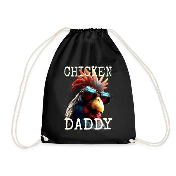 Poulet Papa Poulets Fête des pères Volaille Éleveur Coq - Sac de sport léger - noir - Devant