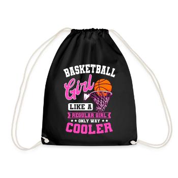 Basketball Girl Like Regular Girl Only Way Cooler - Turnbeutel - Schwarz - Vorne