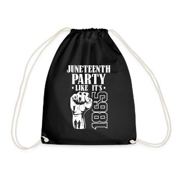 Juneteenth celebrate like in 1865 Black Africa - Drawstring Bag - black - Front