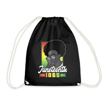 Juneteenth 1865 African American Black Africa - Drawstring Bag - black - Front