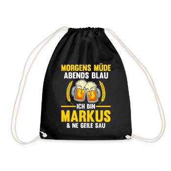 Markus - Turnbeutel - Schwarz - Vorne