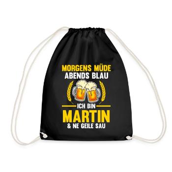 Martin - Turnbeutel - Schwarz - Vorne